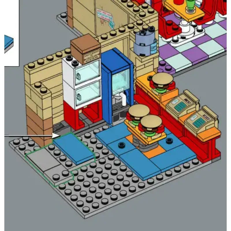 Hamburger Shop Model Building  - Lego Set Technic 评论和价格